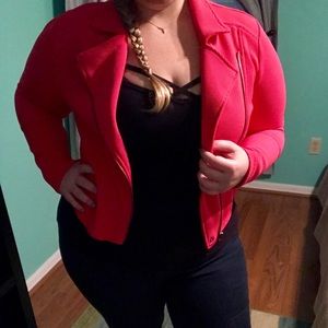 Torrid pink textured moto jacket 💗🏍